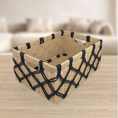 Belle Maison Paper Weave & Rope Basket