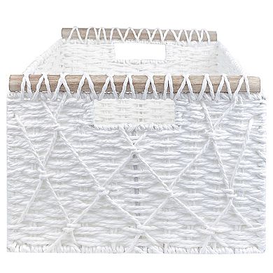 Belle Maison Paper Weave Basket