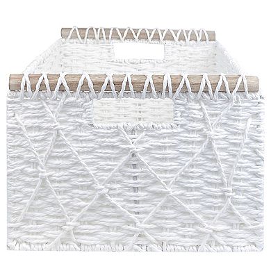 Belle Maison Paper Weave Basket