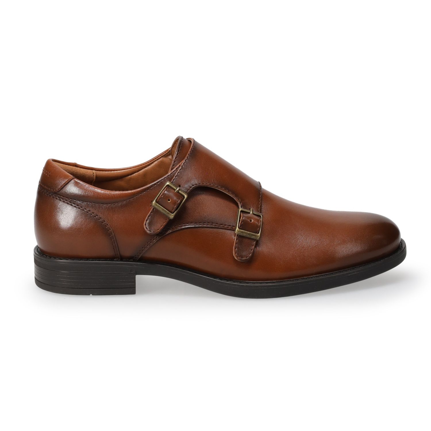 Knapp Brown Pebbled Steel Toe Monk Strap Dress Shoes 9 EE Dress Shoe Monkstrap Brown Antique – Ace Marks main image 2