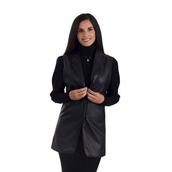 Women's Nine West Lee Faux Leather Modern Vest