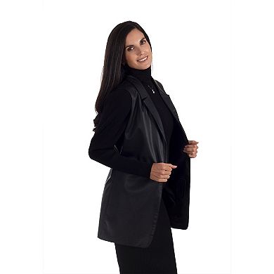 Women's Nine West Lee Faux Leather Modern Vest