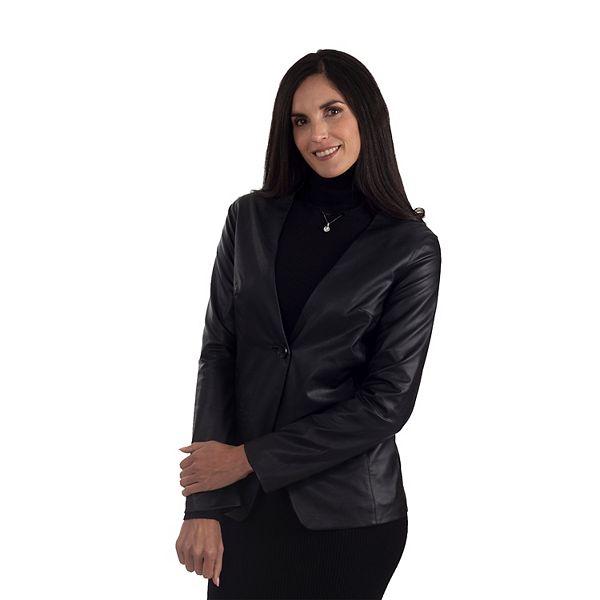 Women's Nine West Single-Button V-Neck Blazer