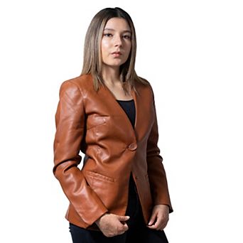 Women's Nine West Single-Button V-Neck Blazer