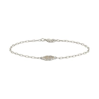 MC Collective Cubic Zirconia Petal Station Bracelet