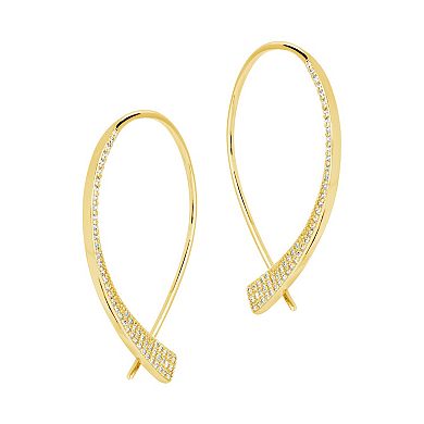 MC Collective Cubic Zirconia Studded Threader Earrings