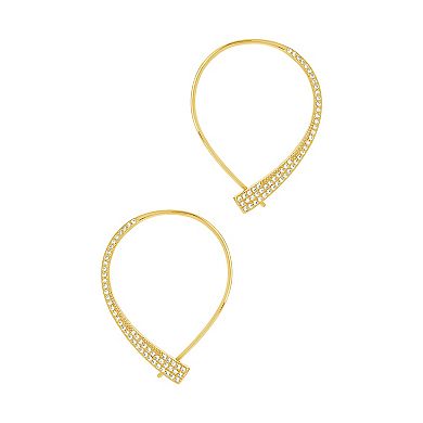 MC Collective Cubic Zirconia Studded Threader Earrings