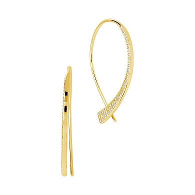 MC Collective Cubic Zirconia Studded Threader Earrings