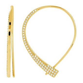 MC Collective Cubic Zirconia Studded Threader Earrings