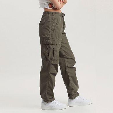 Juniors' UNIONBAY Peached Cargo Parachute Pants