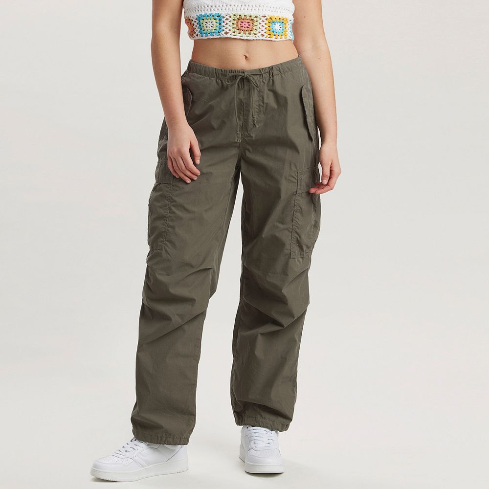 Youth Cargo Parachute Wide Leg Cinched Pants