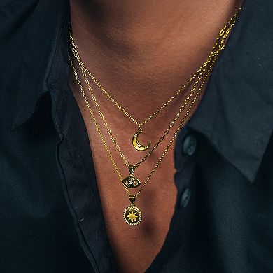 MC Collective Half Moon Dyed White Freshwater Cultured Pearl Pendant Necklace