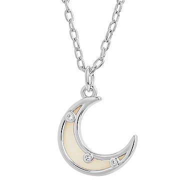 MC Collective Half Moon Dyed White Freshwater Cultured Pearl Pendant Necklace