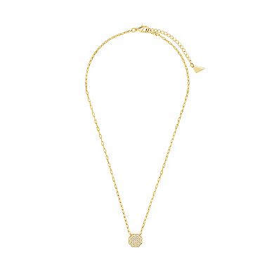 MC Collective Cubic Zirconia Petal Pendant Necklace