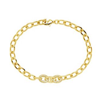 MC Collective Cubic Zirconia Bold Link Bracelet