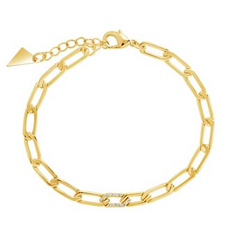 MC Collective Cubic Zirconia Chain Link Bracelet