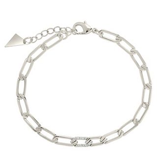 MC Collective Cubic Zirconia Chain Link Bracelet