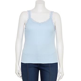 Juniors' Plus Size SO® Lace Trim Cami