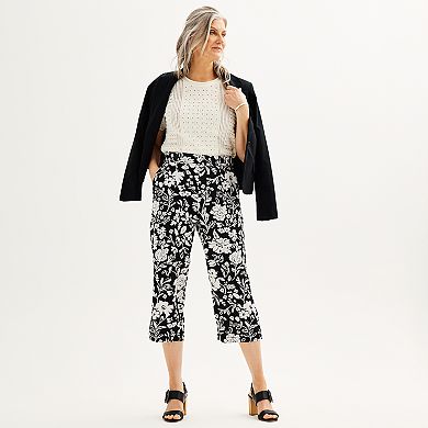 Women's Croft & Barrow® Pull-On Wide Leg Crop Pants