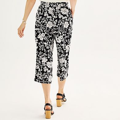 Women's Croft & Barrow® Pull-On Wide Leg Crop Pants