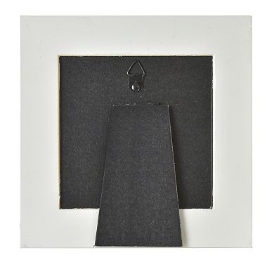 Belle Maison 4" x 4" Distressed White Beaded Table Top Frame