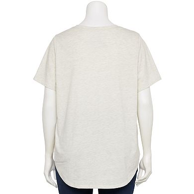 Women's Plus Size Find Your Road V-Neck Graphic Tee