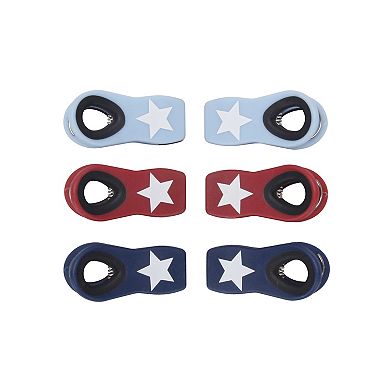 Americana 6-Piece Red, White & Blue Chip Clip Set
