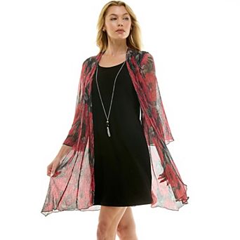 Womens Luxology 2 pc Necklace & Jacket Dress Set