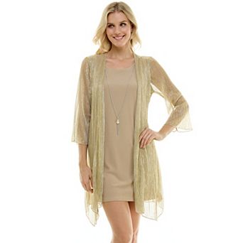 Womens Luxology 2 pc Necklace & Jacket Dress Set