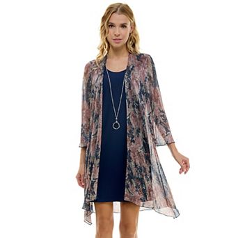 Womens Luxology 2 pc Necklace & Jacket Dress Set