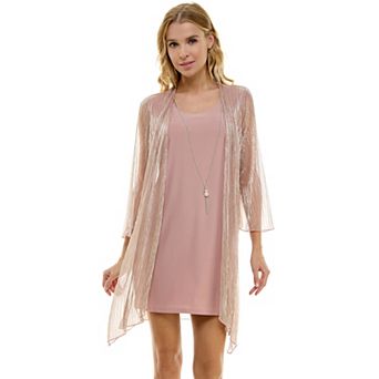 Womens Luxology 2 pc Necklace & Jacket Dress Set