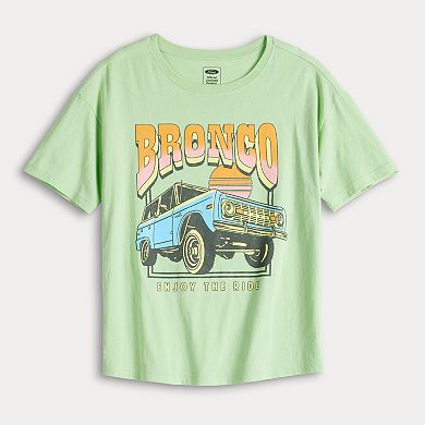 Juniors' Ford Bronco Short Sleeve Boyfriend Graphic Tee