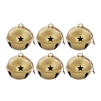 85mm Jingle Bell Ornaments - 6 Pack