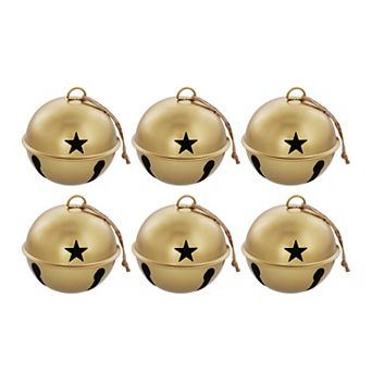 85mm Jingle Bell Ornaments - 6 Pack
