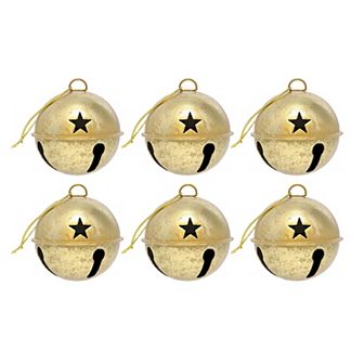 85mm Jingle Bell Ornaments - 6 Pack