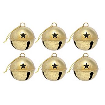 85mm Jingle Bell Ornaments - 6 Pack