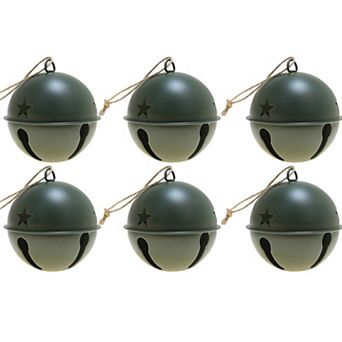 85mm Jingle Bell Ornaments - 6 Pack