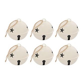 85mm Jingle Bell Ornaments - 6 Pack