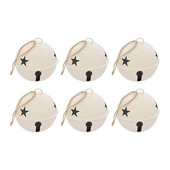 85mm Jingle Bell Ornaments - 6 Pack