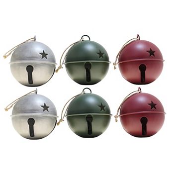 85mm Jingle Bell Ornaments - 6 Pack