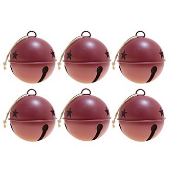 85mm Jingle Bell Ornaments - 6 Pack