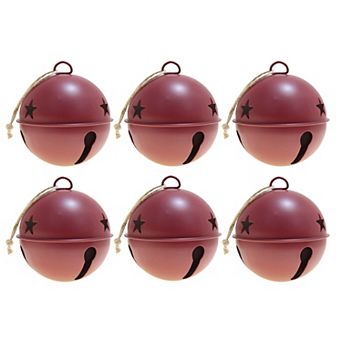 85mm Jingle Bell Ornaments - 6 Pack