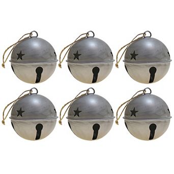 85mm Jingle Bell Ornaments - 6 Pack