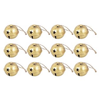 50mm Jingle Bell Ornaments - 12 Pack