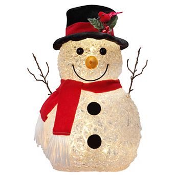 Spun Acrylic Snowman with LED Lights