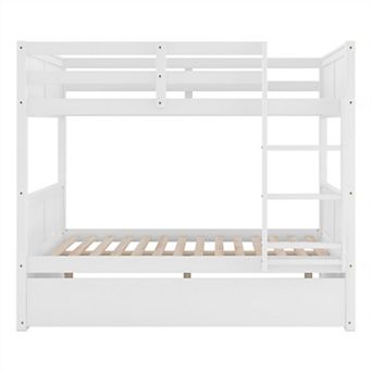 Merax Full Size Bunk Bed with Trundle