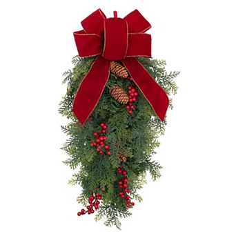 Pre-lit Classic Christmas Chairback Swag