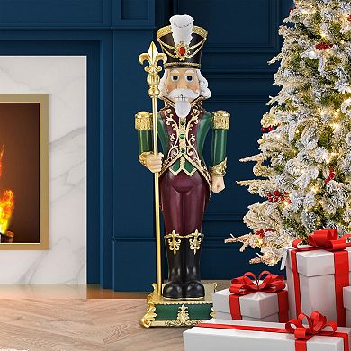 35.4 Inch Nutcracker with Fleur de Lis