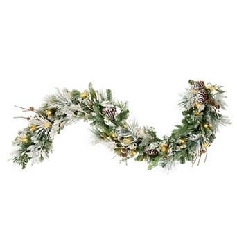 6 Foot Snowfall Creek Pre-lit Christmas Garland