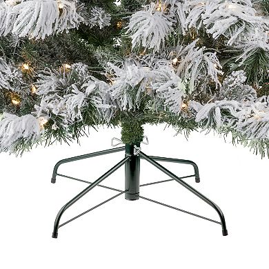 7.5 Foot Pre-lit Berkshire Flocked Artificial Christmas Tree